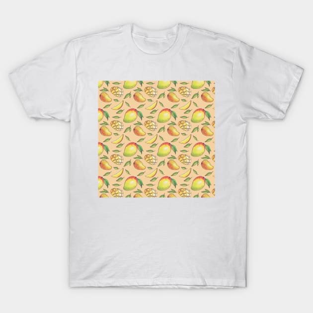 Watercolor pattern " delicious mango" T-Shirt by LsK House